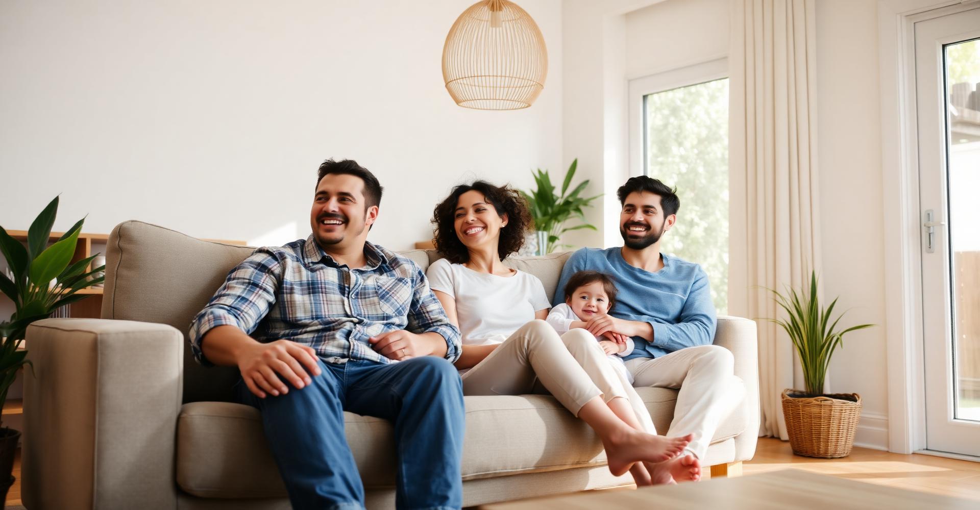 Family enjoying clean air in their Dallas home